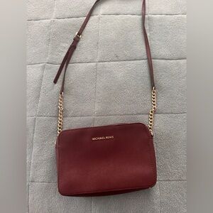 Used Michael Kors Maroon Bag